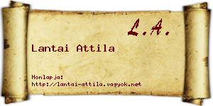 Lantai Attila névjegykártya